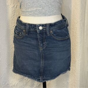 Old Navy bark blue denim Jean mini skirt size 14